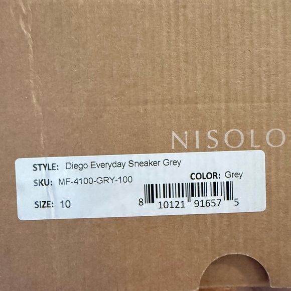 Nisolo Men\'s Everyday Diego Grey Leather Sneakers Size 10 NIB main image 2